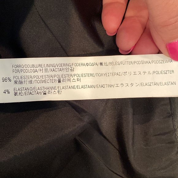 Zara Beautiful Black Zip Up Leather Jacket size Large, excellent condition - Picture 8 of 9